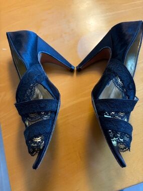 beautiful Walter Steiger silk and lace shoes